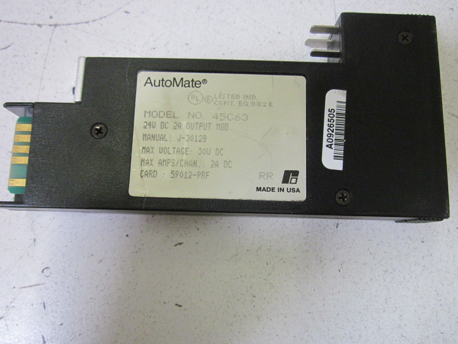 RELIANCE ELECTRIC 45C63 DUAL OUTPUT MODULE *USED*