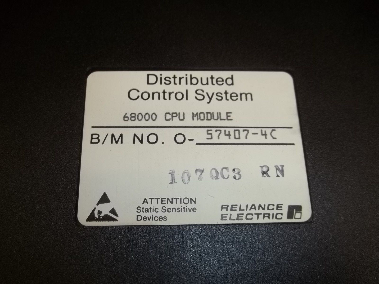 RELIANCE ELECTRIC 57407-4C CPU PROCESSOR MODULE *USED*