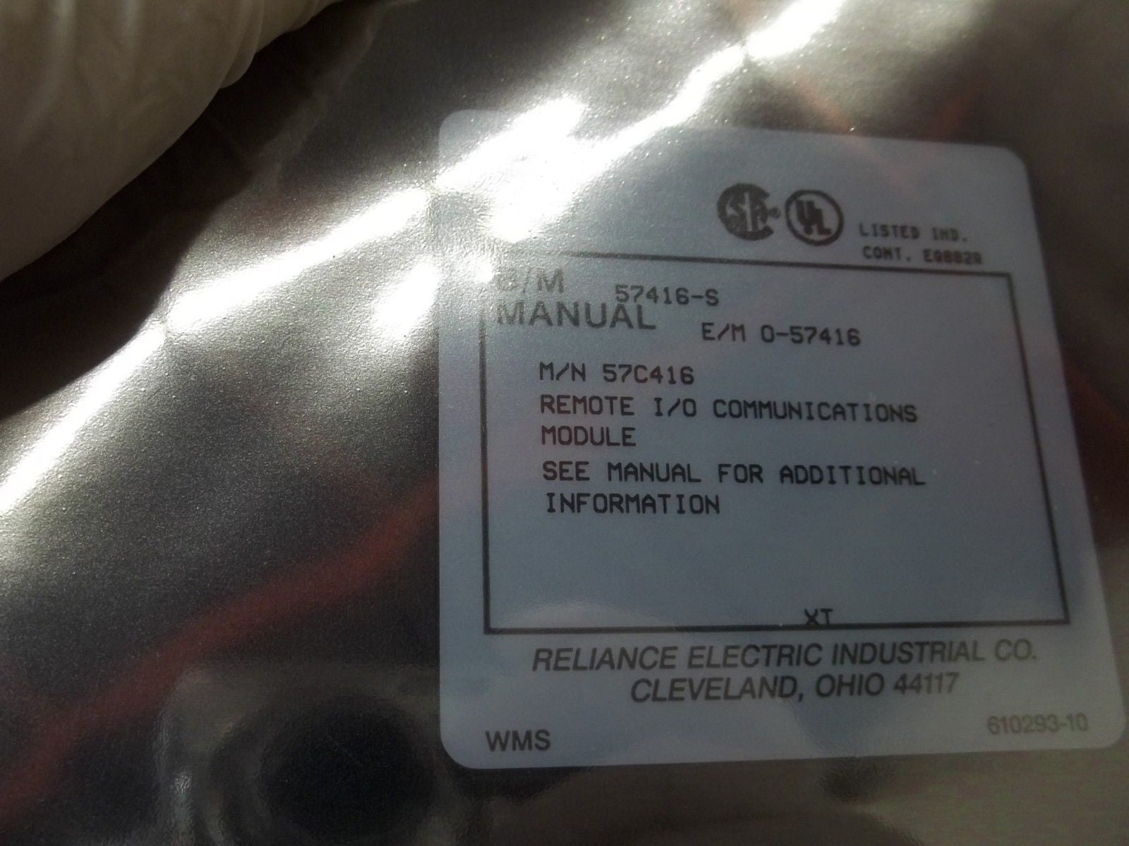 RELIANCE ELECTRIC 57416-S *NEW IN BOX*