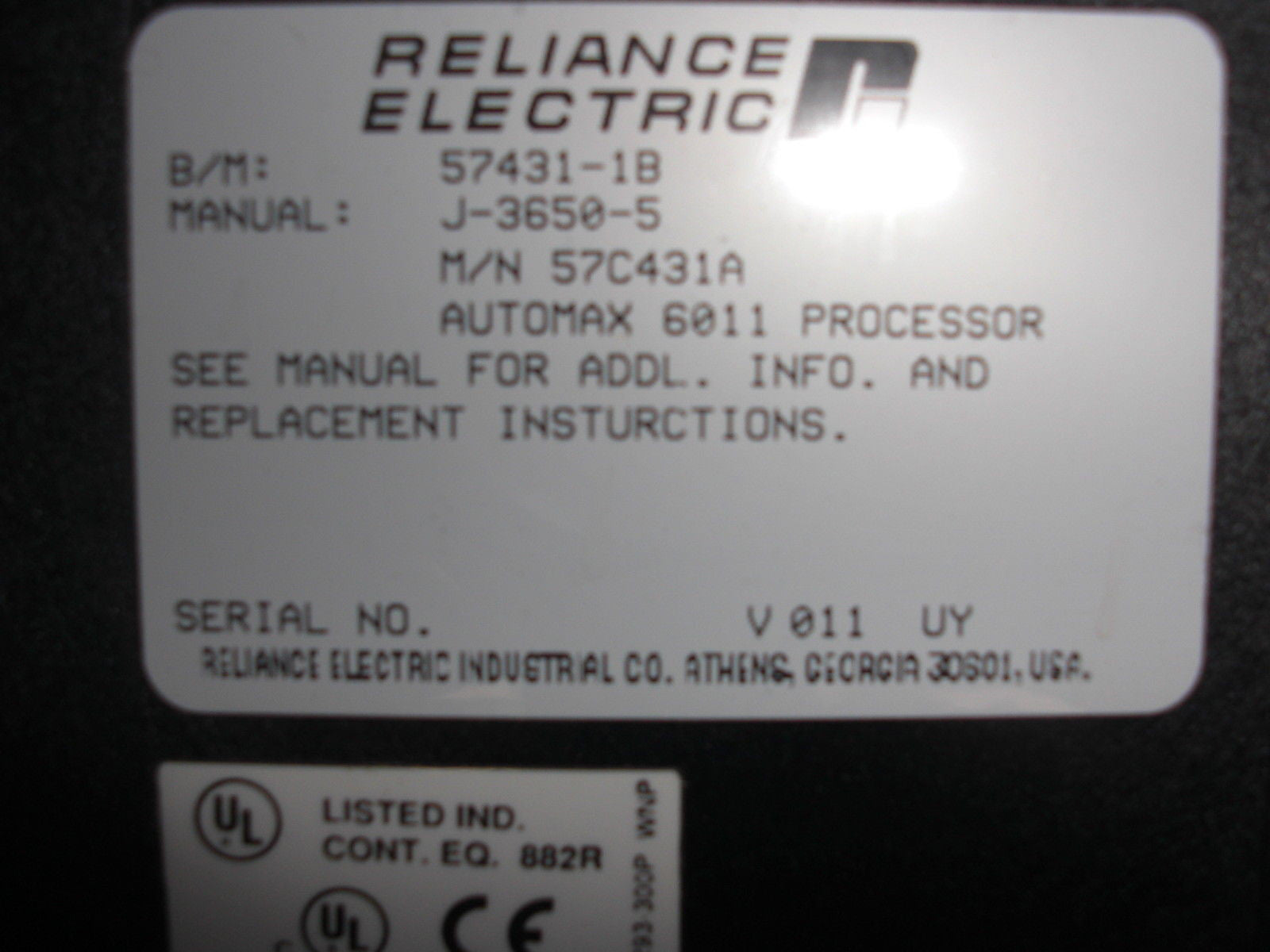 RELIANCE ELECTRIC 57431-1B *USED*