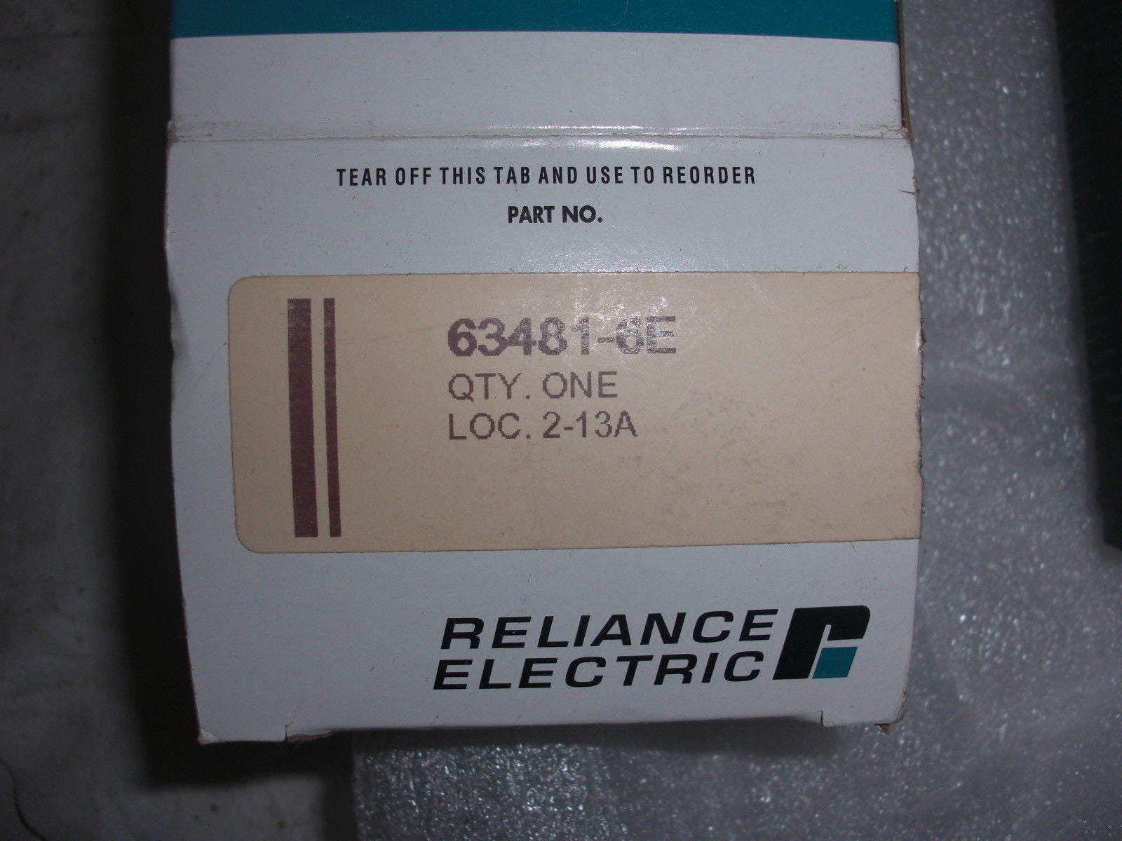 RELIANCE ELECTRIC 63481-6E *NEW*