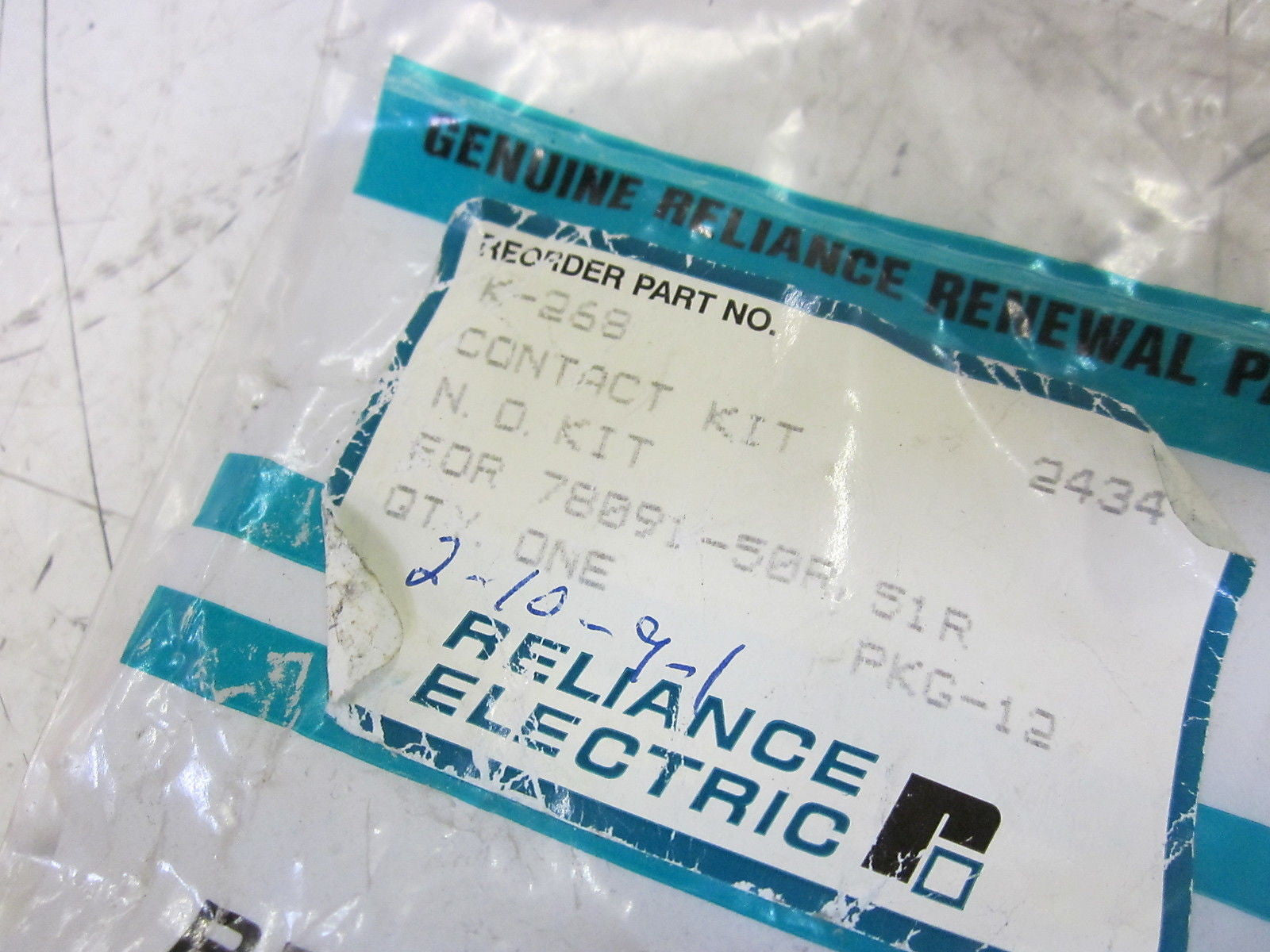 RELIANCE ELECTRIC K-268 CONTACT KIT *NEW IN A FACTORY BAG*