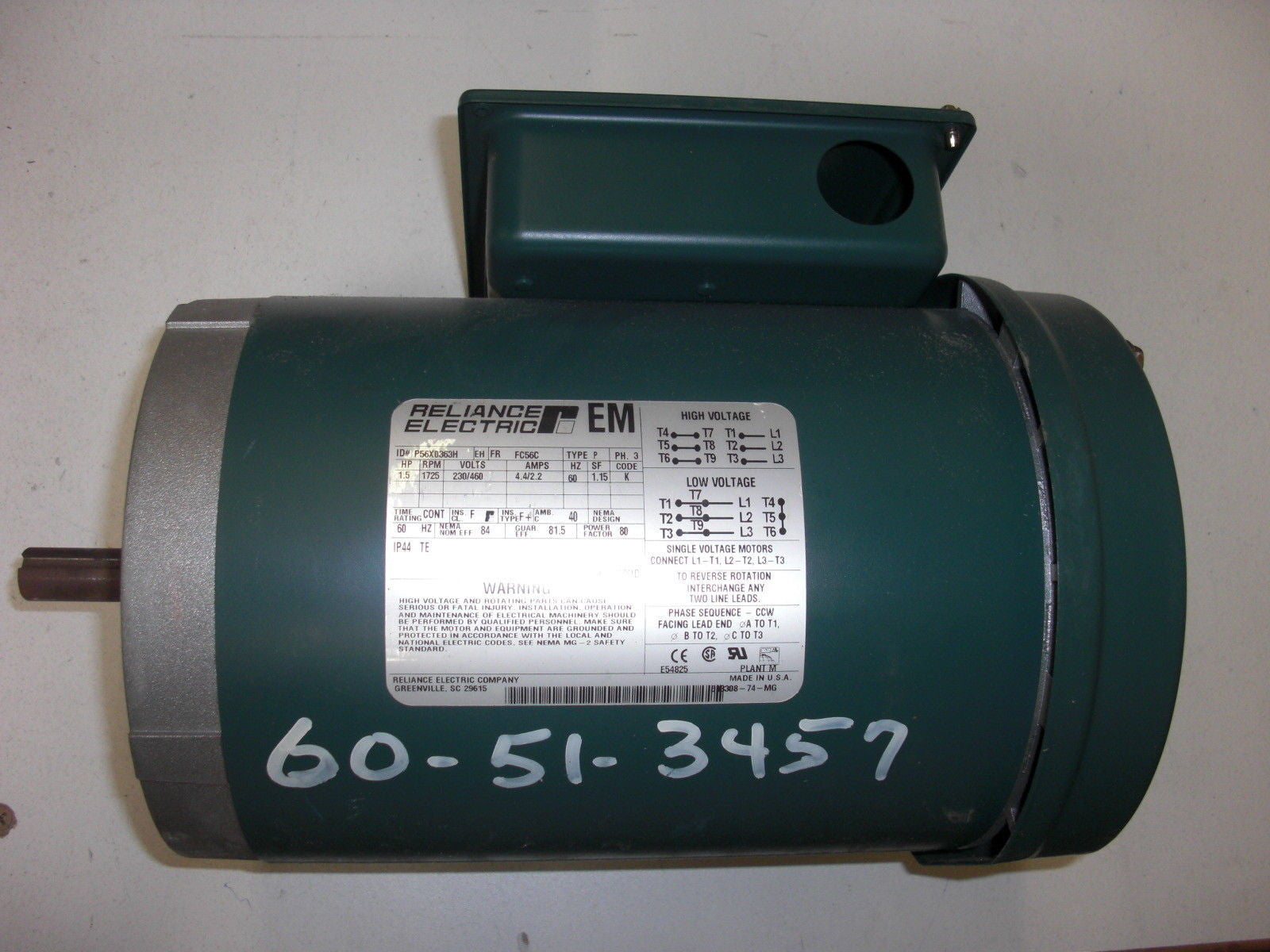 RELIANCE ELECTRIC P56X0363H *USED*