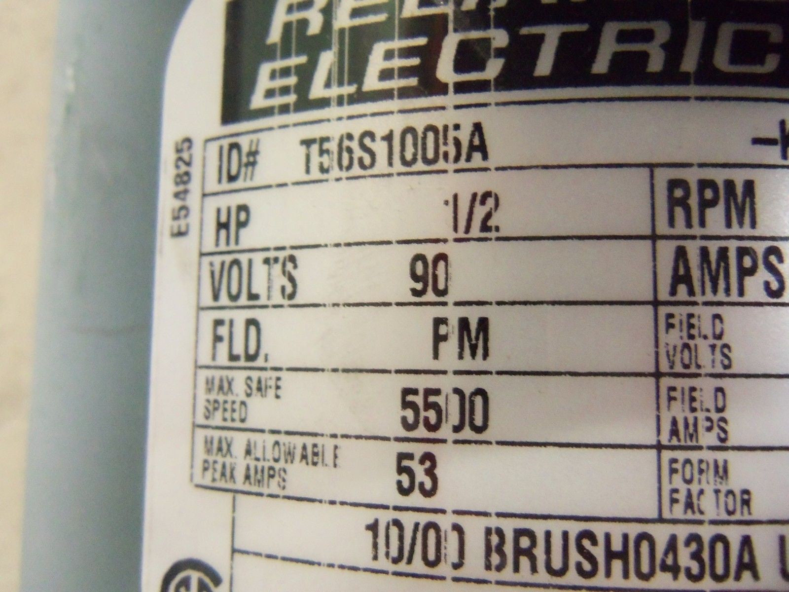 RELIANCE T56S1005A MOTOR *USED*