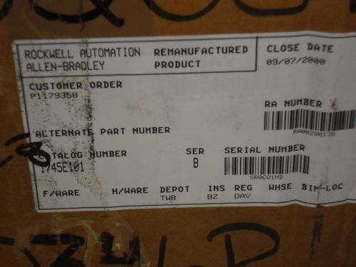 ALLEN BRADLEY 1745-E101 SER. B EXPANSION UNIT (REMANUFACTURED) *NEW IN BOX*