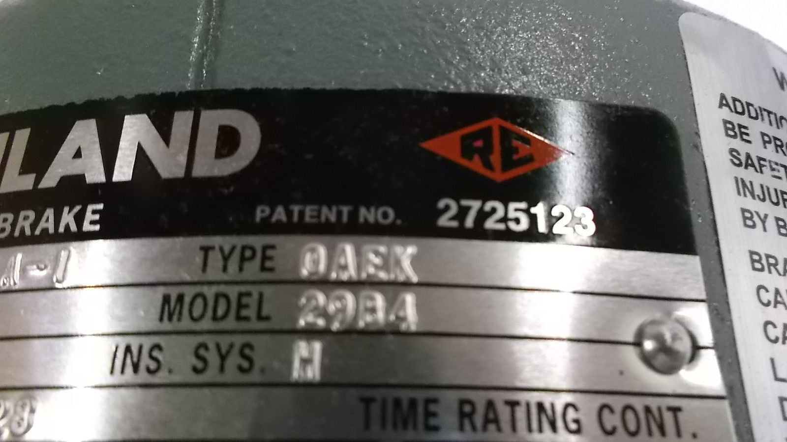 REULAND 0AEK-C76Z20-01 MAGNETIC BRAKE *USED*