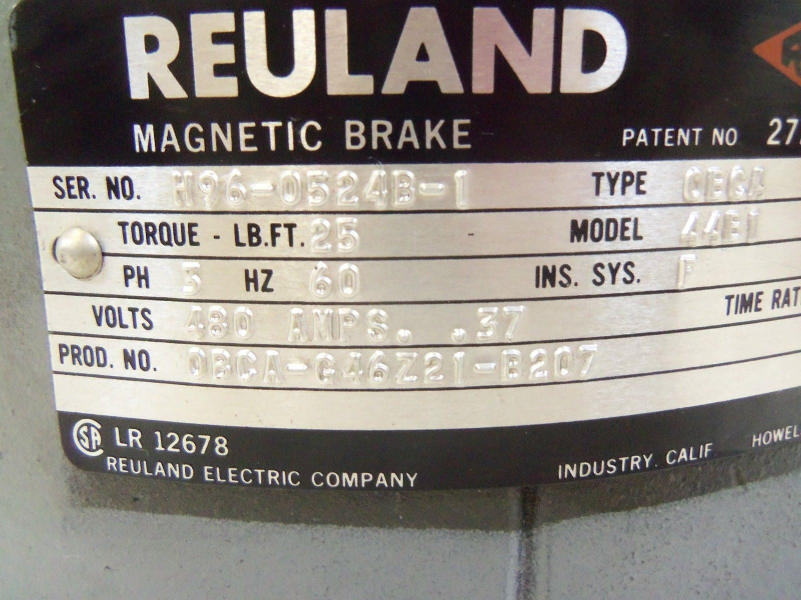REULAND 0BCA-G46Z21-B207 *USED*