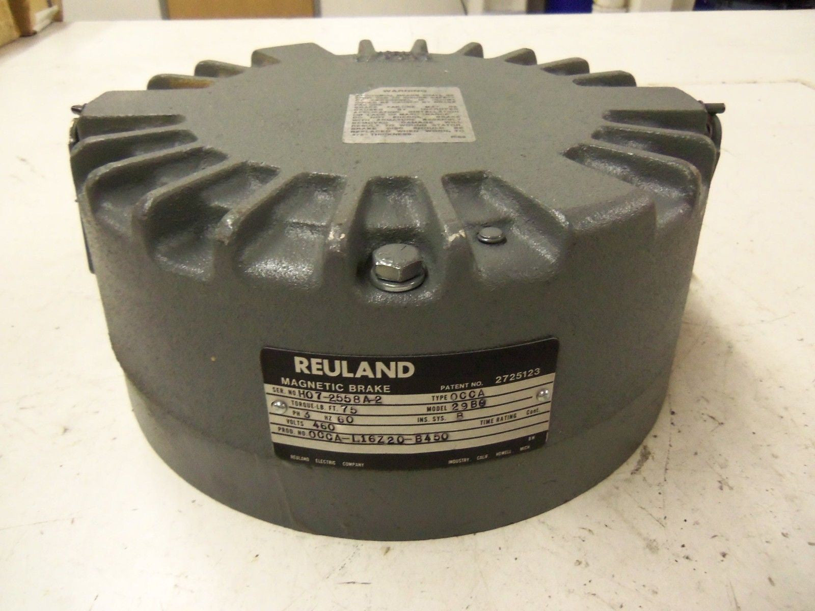 REULAND MODEL 29B0  OCCA  L16Z20-B450 MAGNETIC BRAKE *NEW NO BOX*