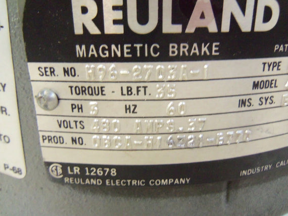 REULAND MAGNETIC BRAKE 0BCA-H16Z21-B770 *USED*