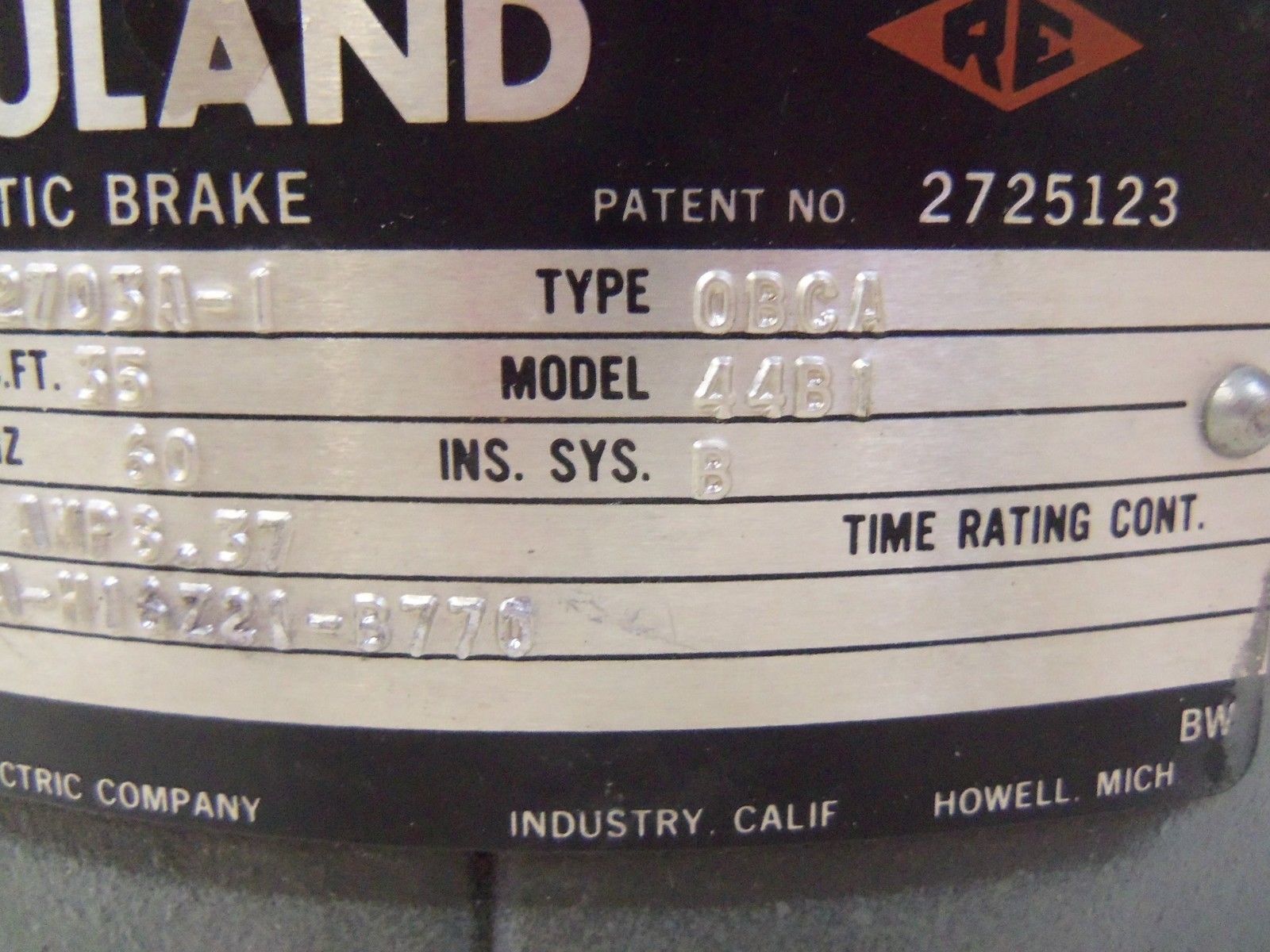 REULAND MAGNETIC BRAKE 0BCA-H16Z21-B770 *USED*