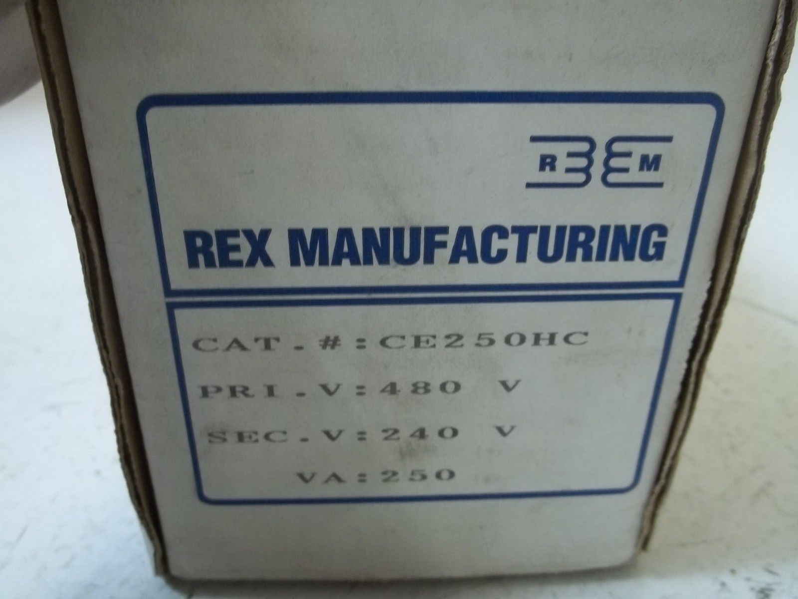REX MANUFACTURING CE250HC *NEW IN BOX*