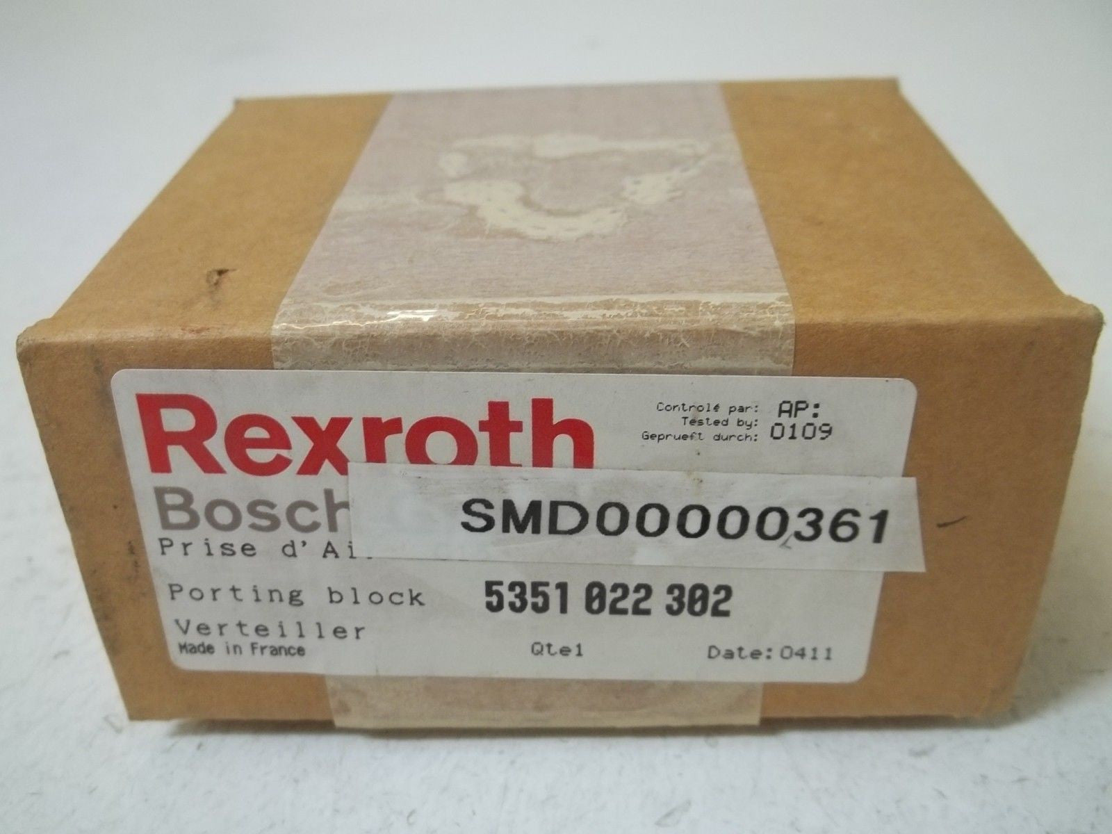 REXROTH 5351 022 302 PORTING BLOCK *NEW IN BOX*