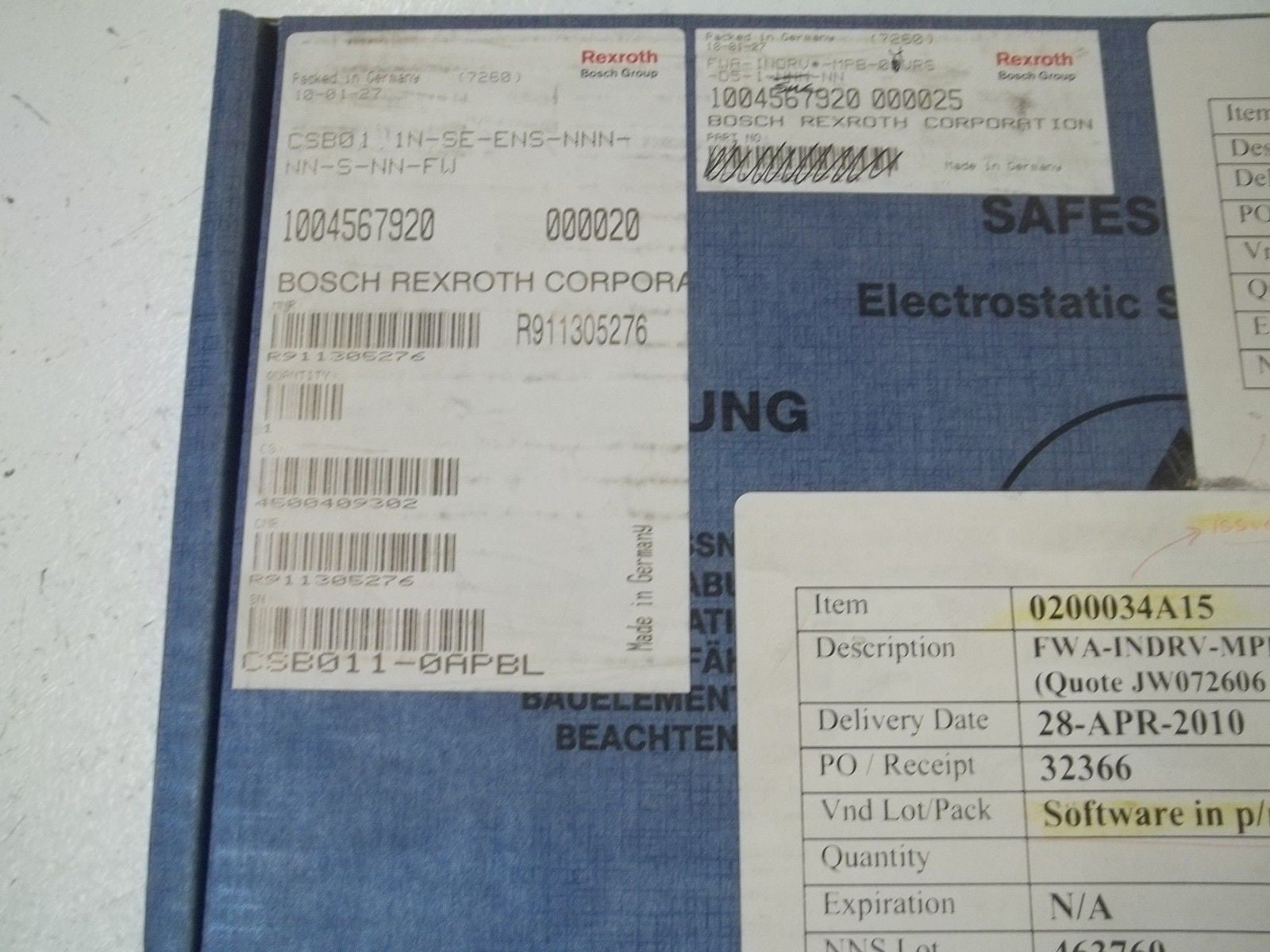 REXROTH CSB01.1N-SE-ENS-NNN-NN-S-NN-FW SERVO DRIVE *NEW IN BOX*