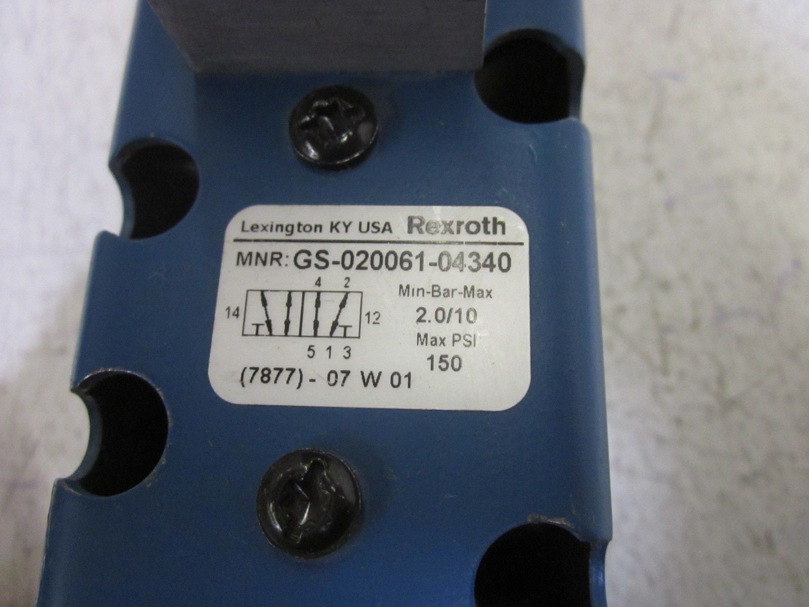 REXROTH GS-020061-04340 CERAM VALVE *USED*