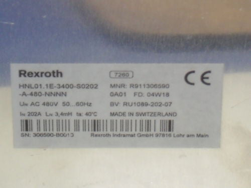 REXROTH HNL01.1E-3400-S0202-A-480-NNNN *NEW NO BOX*