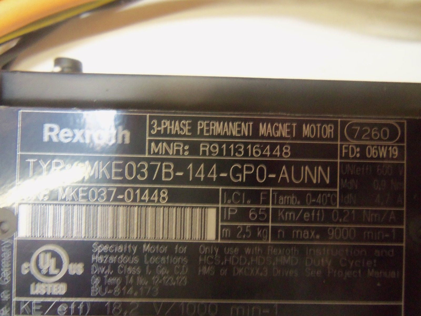 REXROTH MKE037B-144-GP0-AUNN SERVO MOTOR *NEW IN BOX*