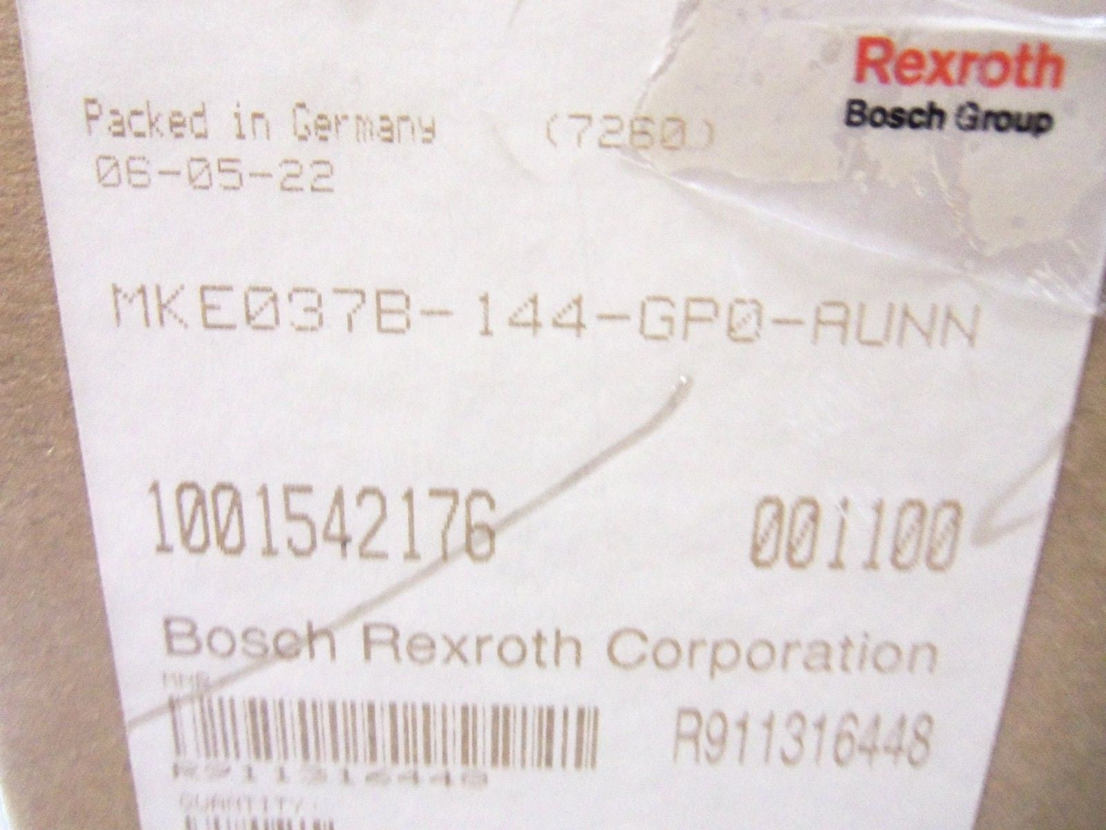 REXROTH MKE037B-144-GP0-AUNN SERVO MOTOR *NEW IN BOX*