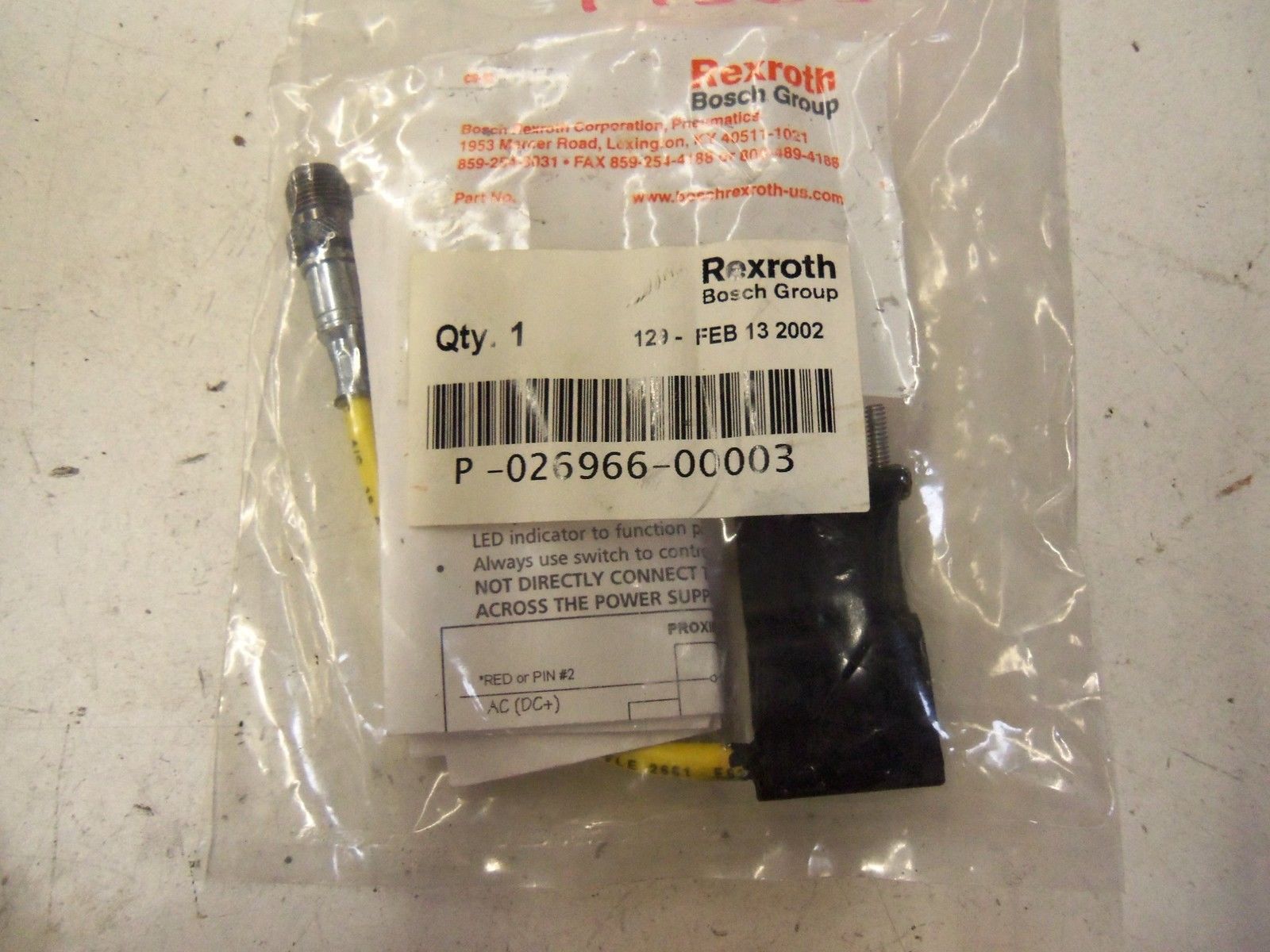REXROTH P-026966-00003 *NEW IN FACTORY BAG*