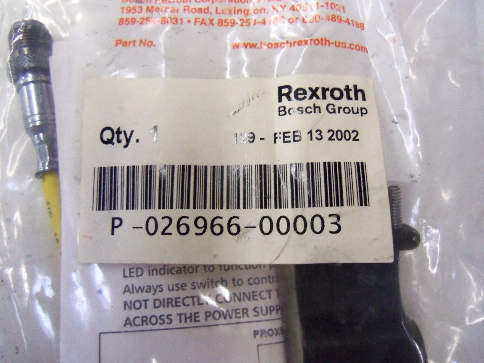 REXROTH P-026966-00003 *NEW IN FACTORY BAG*