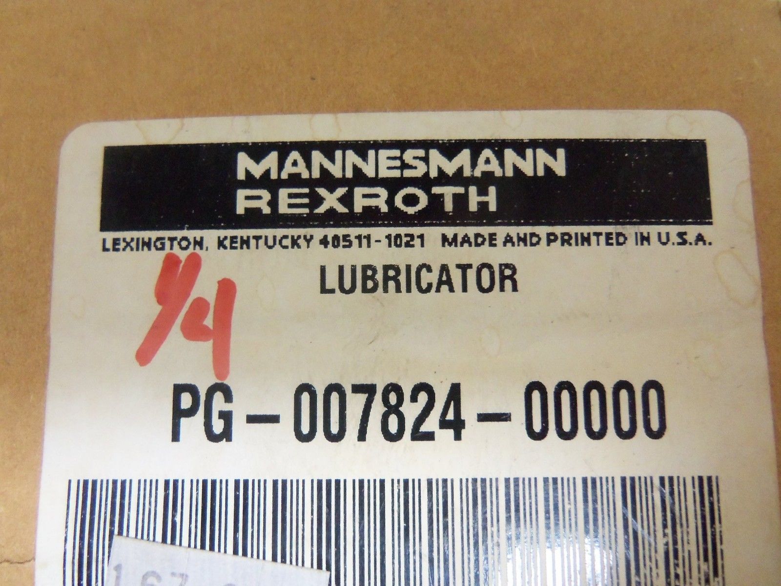 MANNESMANN REXROTH PG-007824-00000 LUBRICATOR *NEW IN BOX*