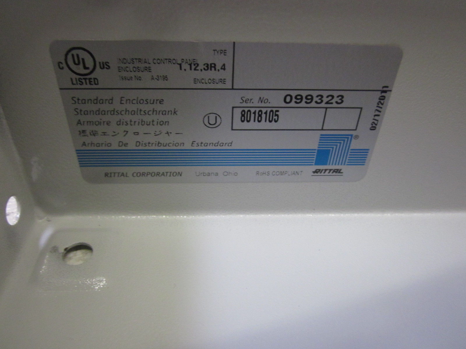 RITAL 099323 ELEKTROBOX ENCLOSURE *NEW NO BOX*