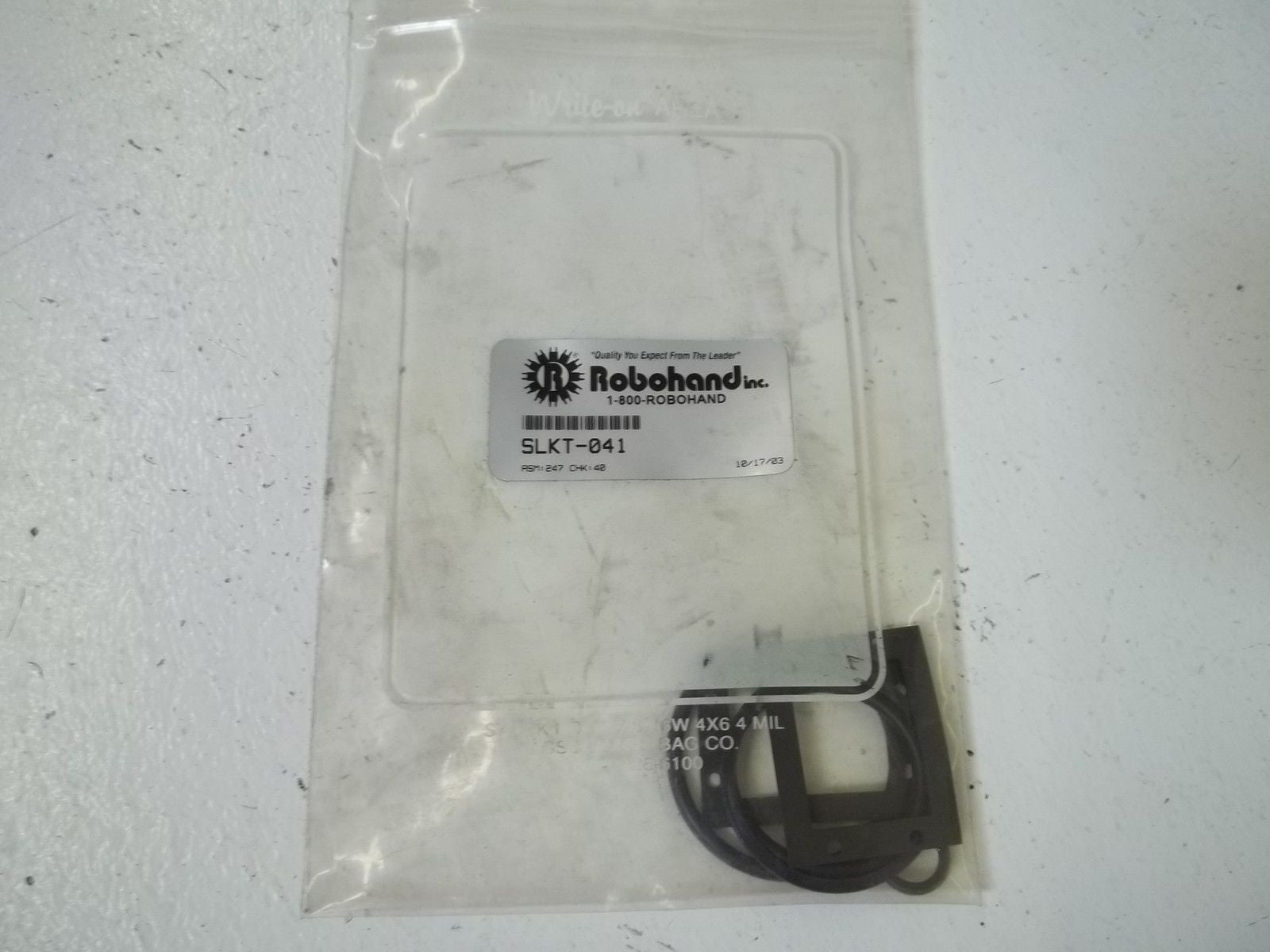 ROBOHAND SLKT-041 SEAL KIT FOR PARALLEL GRIPPER *NEW IN A BAG*