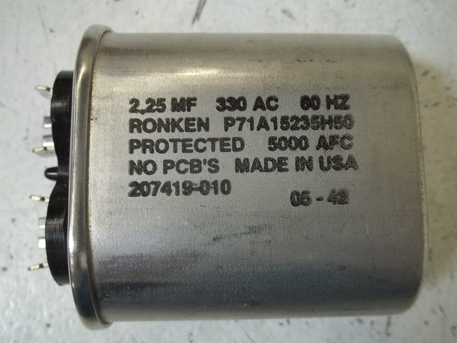 RONKEN P71A15235H50 CAPACITOR 2.25MF 330AC *NEW NO BOX*