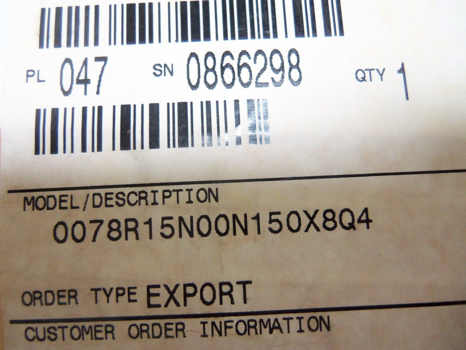 ROSEMOUNT 0078R15N00N150X8Q4 *NEW IN BOX*