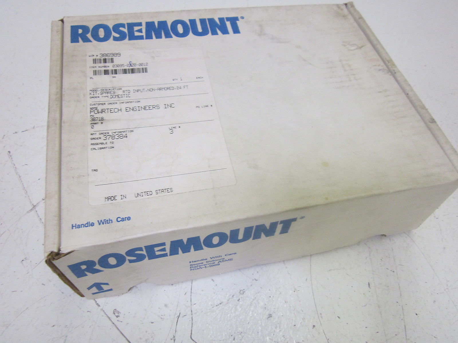 ROSEMOUNT 03095-0020-0012 *NEW*