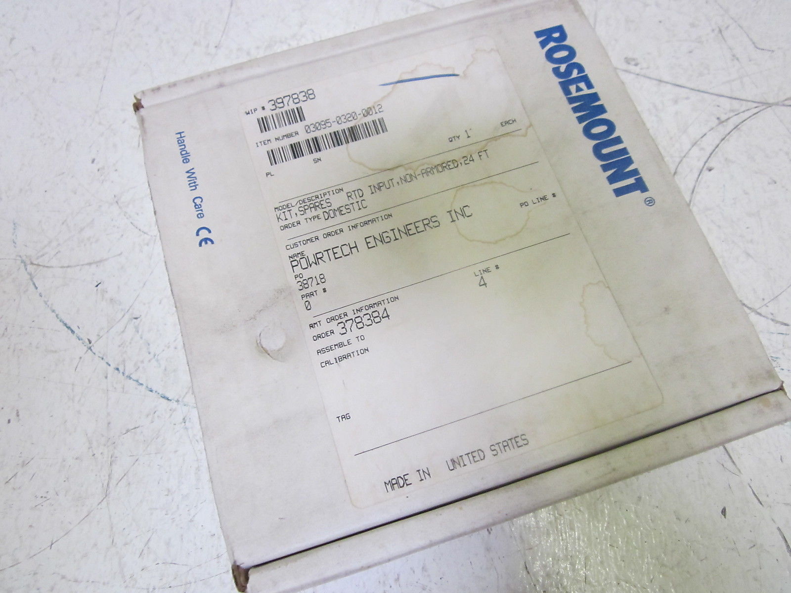 ROSEMOUNT 03095-0320-0012 *NEW*
