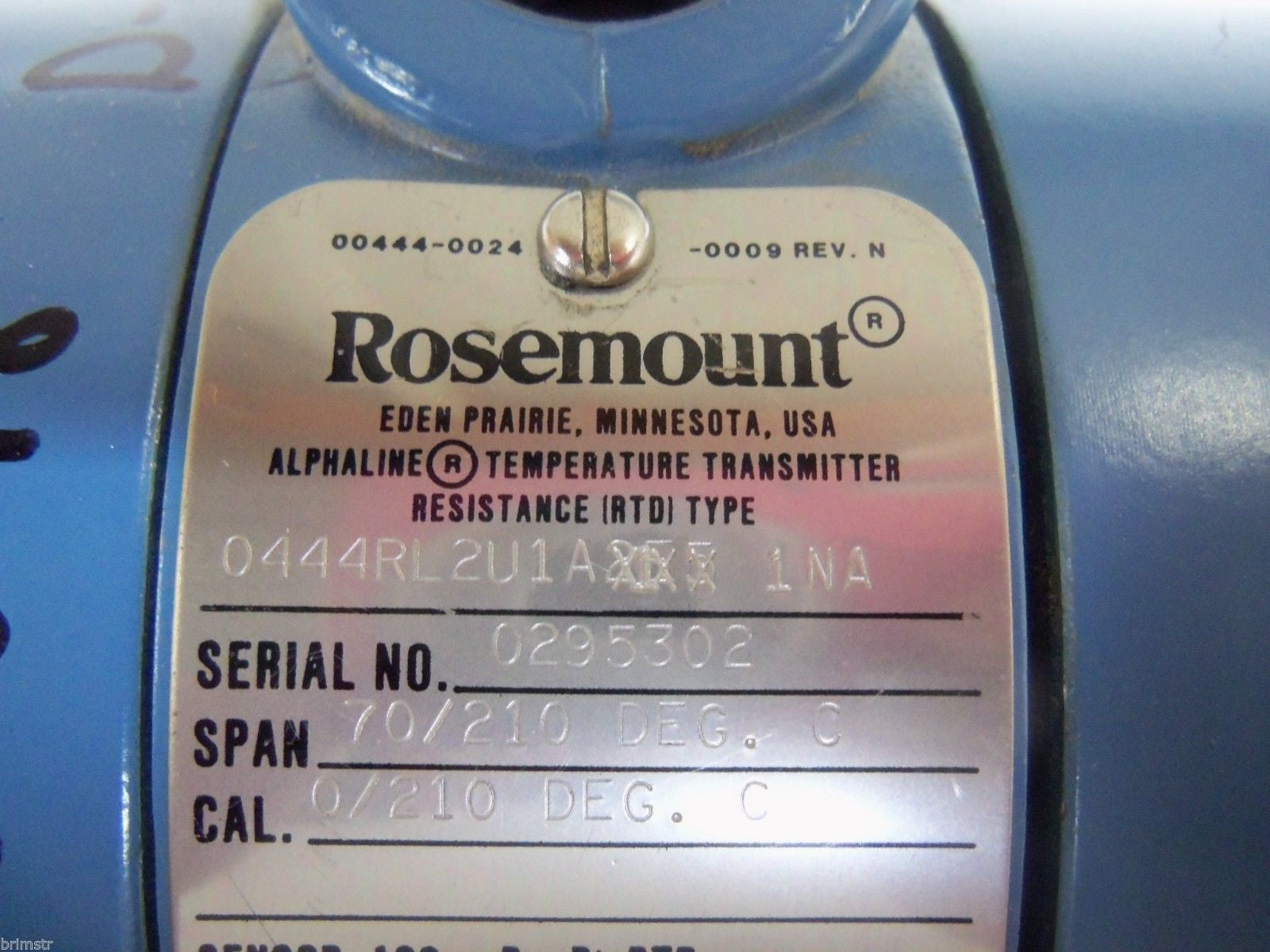 ROSEMOUNT 0444RL2U1AXXX 1NA *USED*