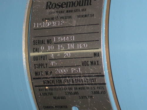 ROSEMOUNT 1151DP3E12 PRESSURE TRANSMITTER *NEW IN BOX*