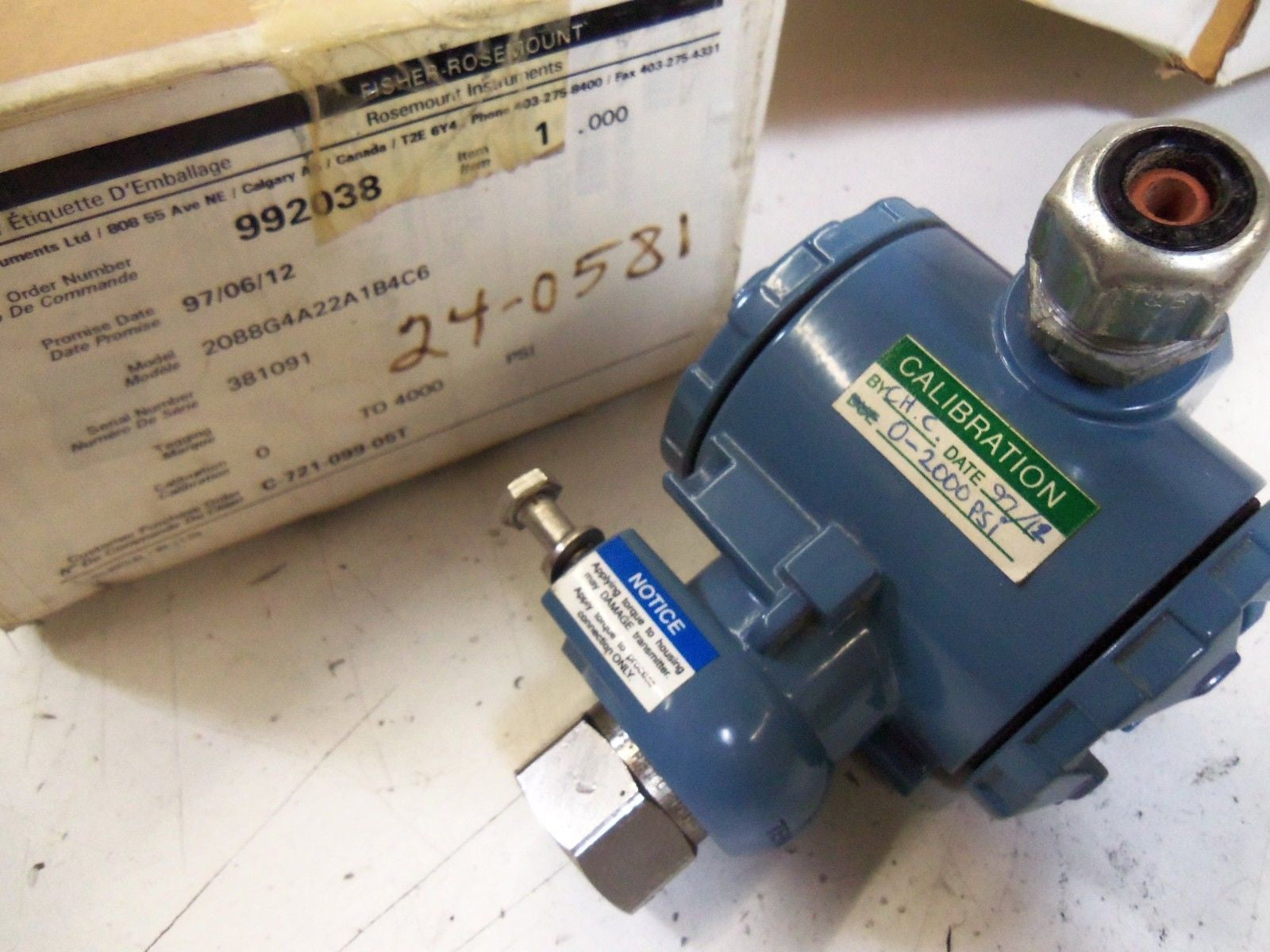 ROSEMOUNT 2088G4A22A1B4C6 PRESSURE TRANSMITTER *NEW IN BOX*