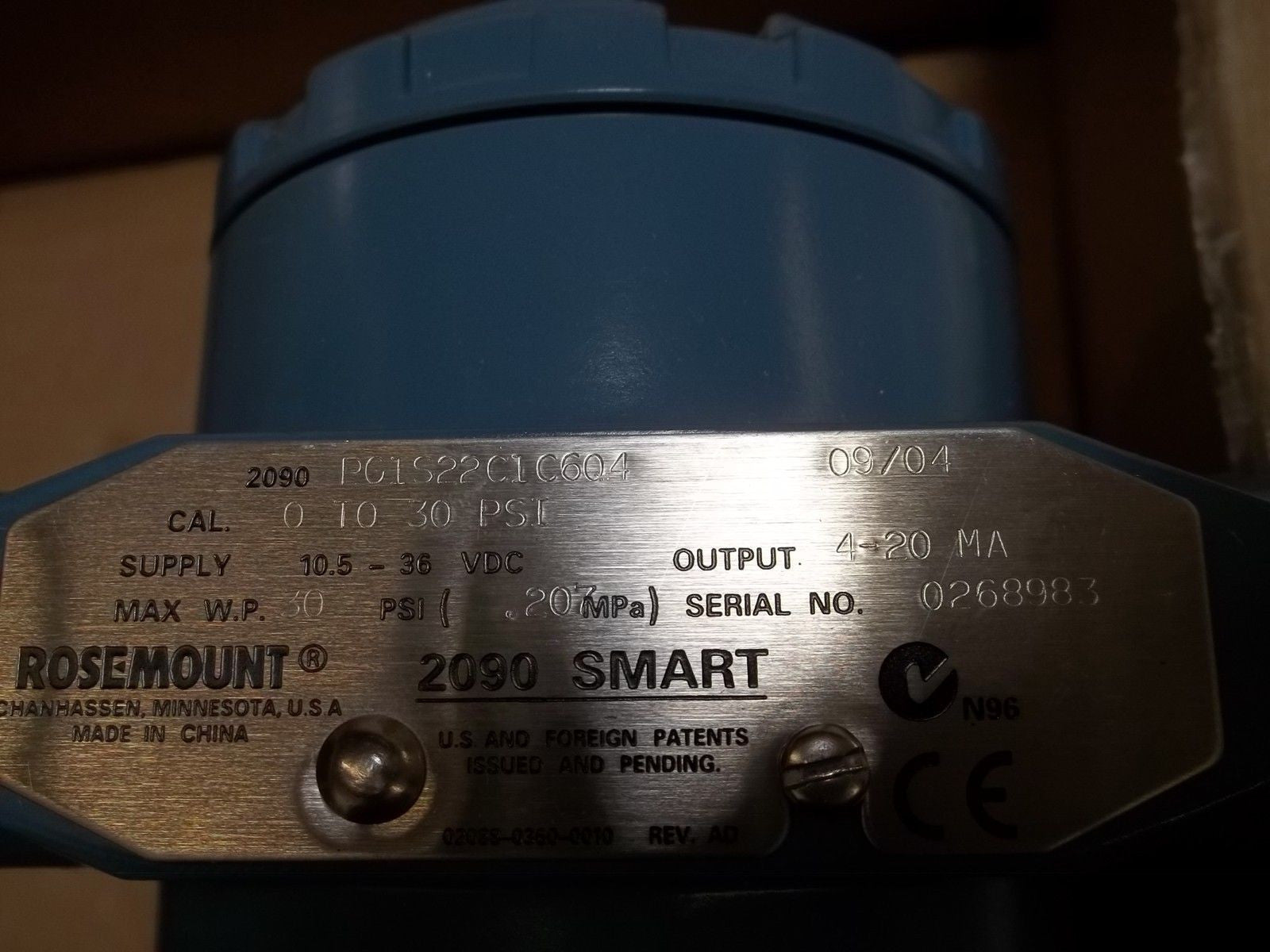ROSEMOUNT 2090PG1S22C1C6Q4  SMART TRANSMITTER *NEW*