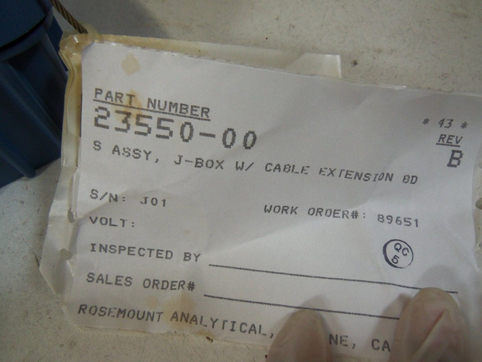 ROSEMOUNT 23550-00 *NEW NO BOX*