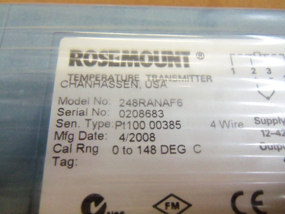 ROSEMOUNT 248RANAF6 TEMPERATURE TRANSMITTER *NEW IN BOX*