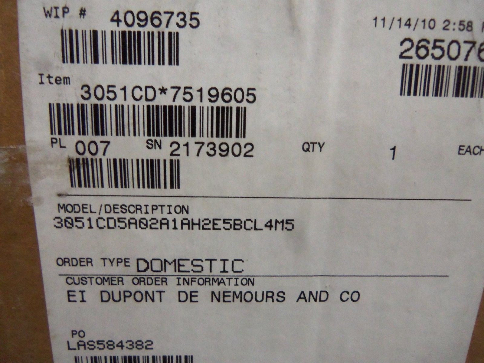 ROSEMOUNT 3051CG3A02A1AH2E5BCL4M5 TRANSMITTER *NEW IN BOX*