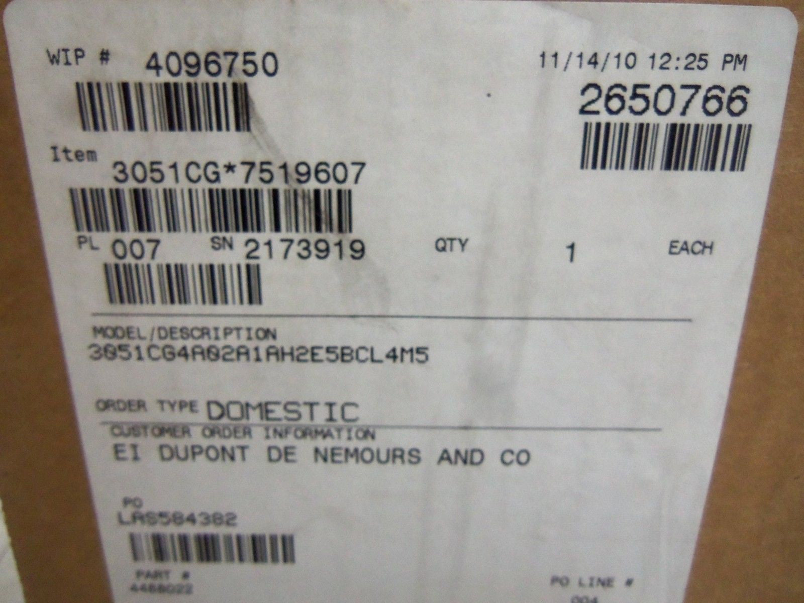 ROSEMOUNT 3051CG4A02A1AH2E5BCL4M5 TRANSMITTER *NEW IN BOX*