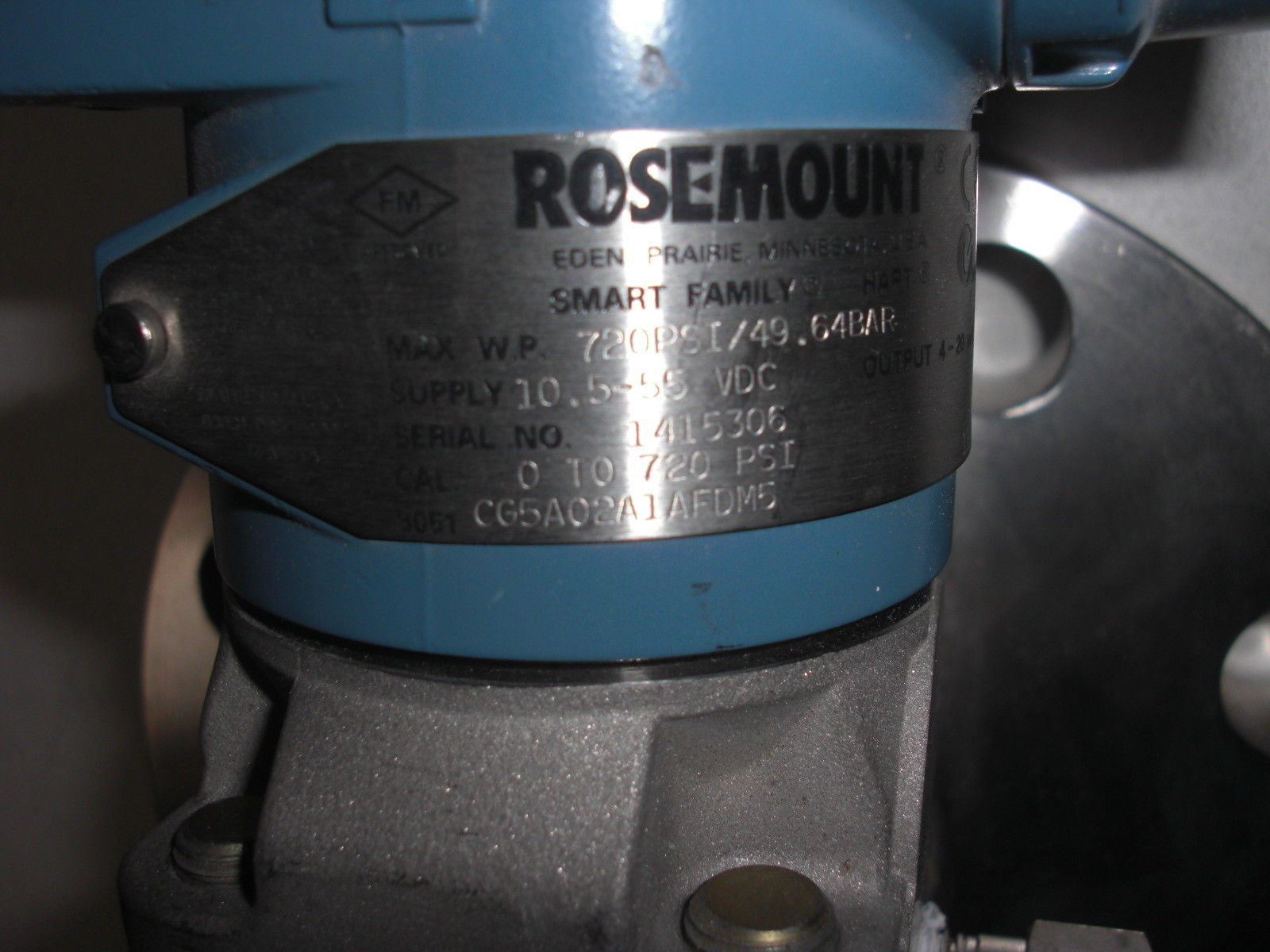 ROSEMOUNT 3051CG5A02A1AFDM5 PRESSURE TRANSMITTER *USED*