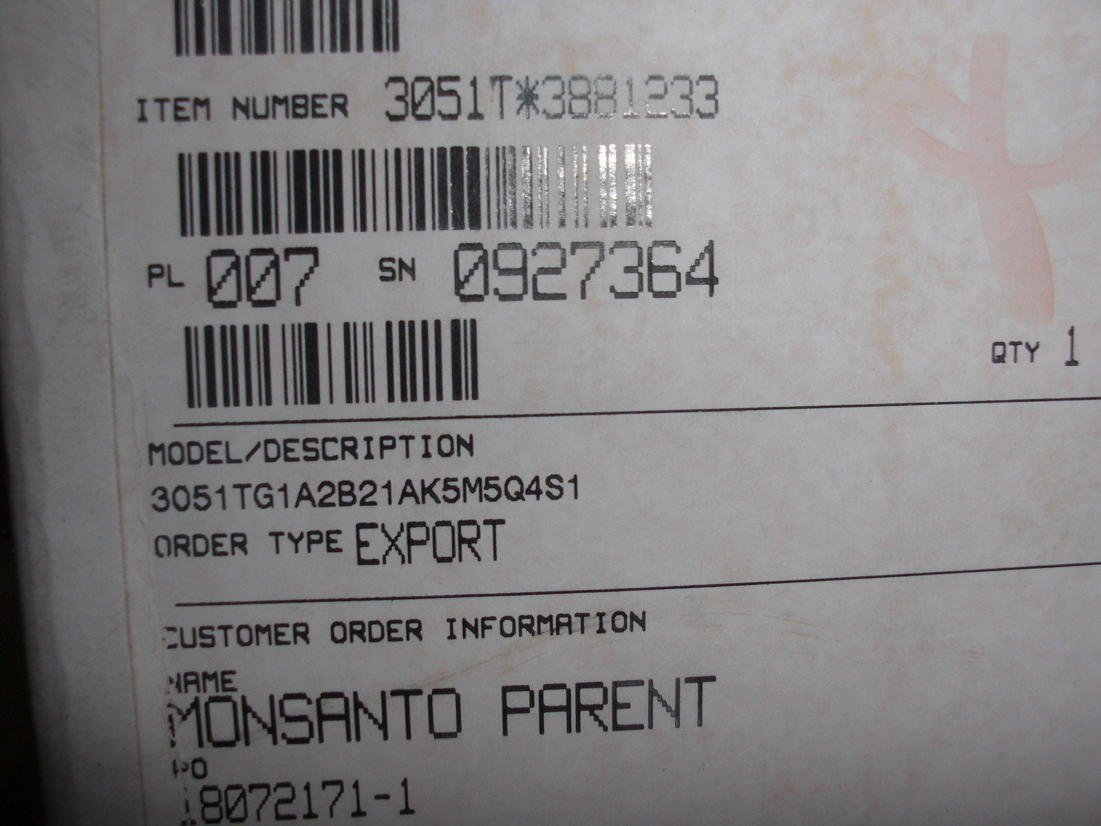 ROSEMOUNT 3051TG1A2B21AK5M5Q4S1 *NEW IN BOX*