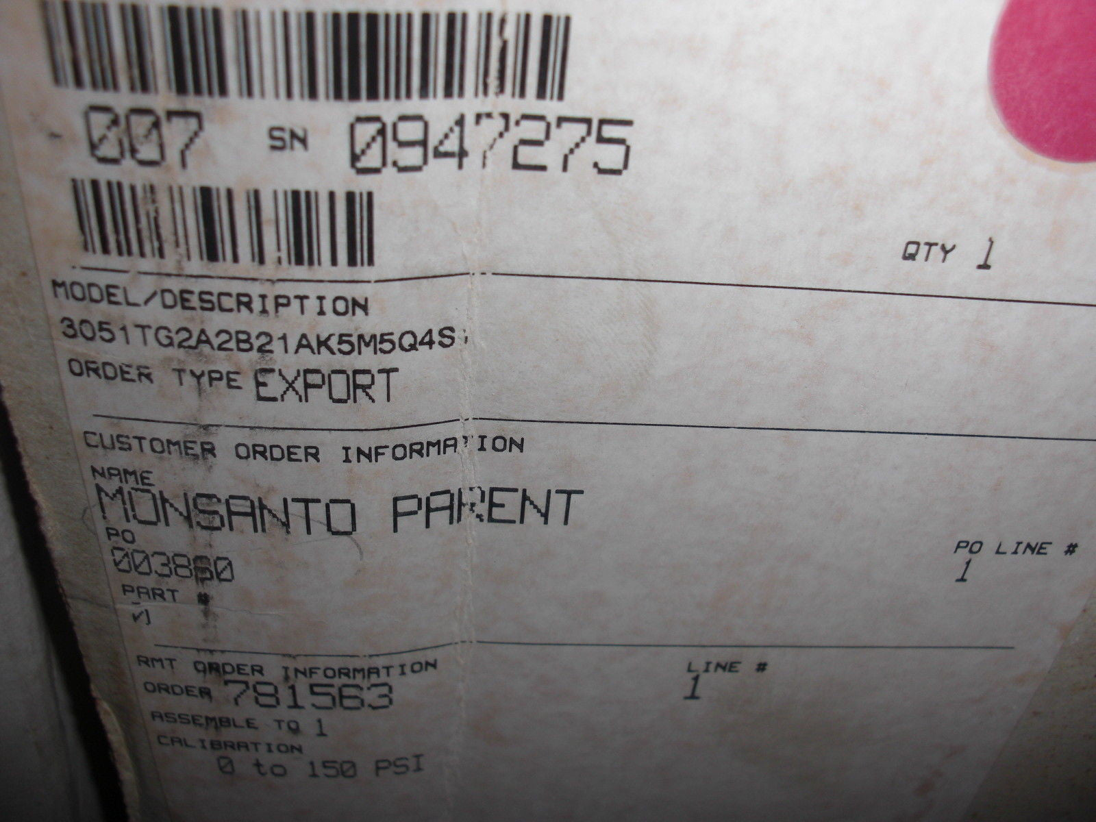 ROSEMOUNT 3051TG2A2B21AK5M5Q4S1 *NEW IN BOX*