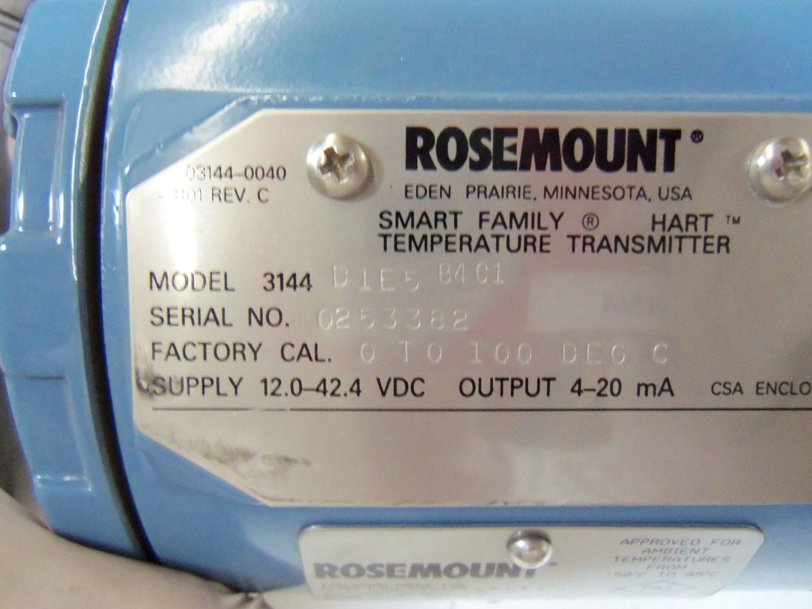ROSEMOUNT 3144D1E5 B4C1 *NEW NO BOX*