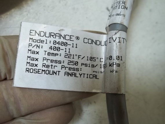 ROSEMOUNT 400-11 ANALYTICAL CONDUCTIVITY SENSOR *USED*