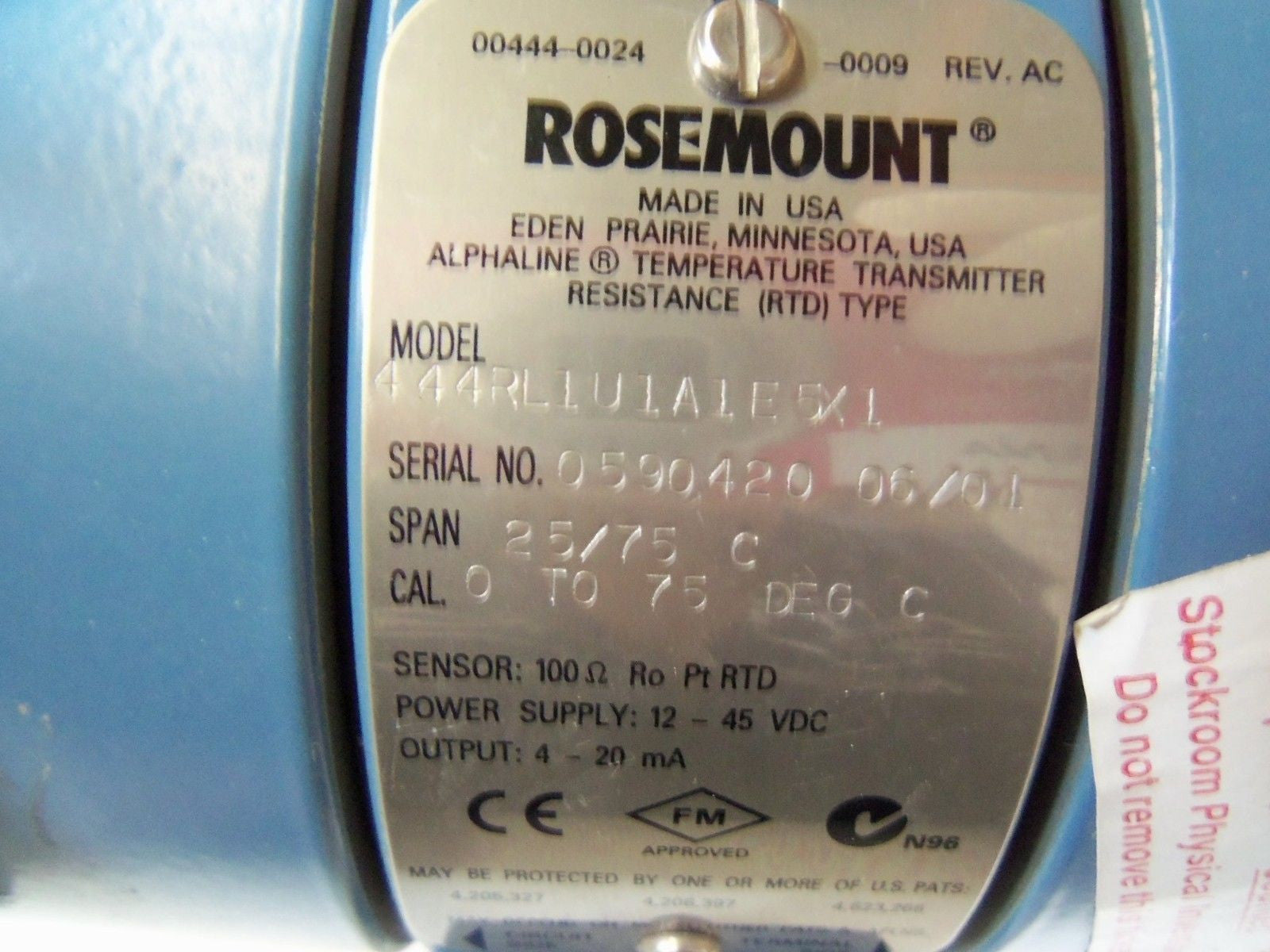 ROSEMOUNT 444RL1U1A1E5X1 TEMPERATURE TRANSMITTER *NEW NO BOX*