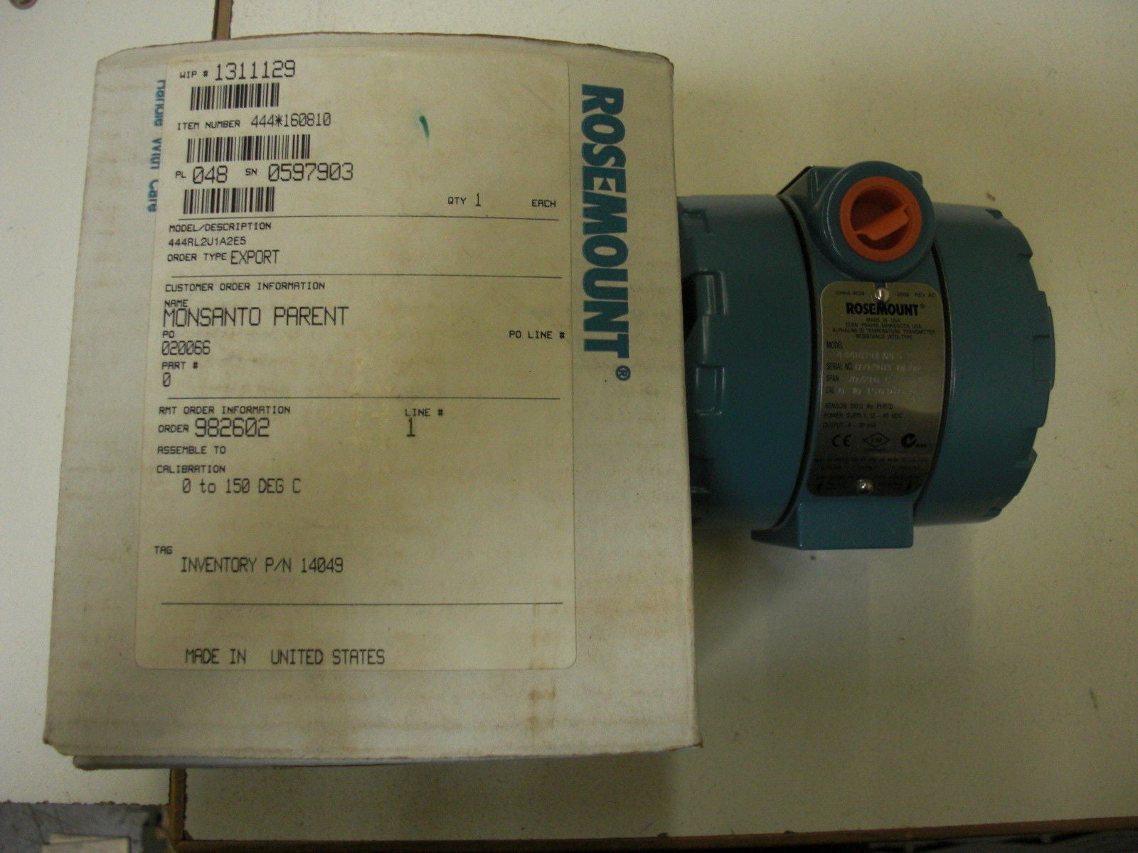 ROSEMOUNT 444RL2U1A2E5 TEMPERATURE CONTROLLER *NEW IN BOX*
