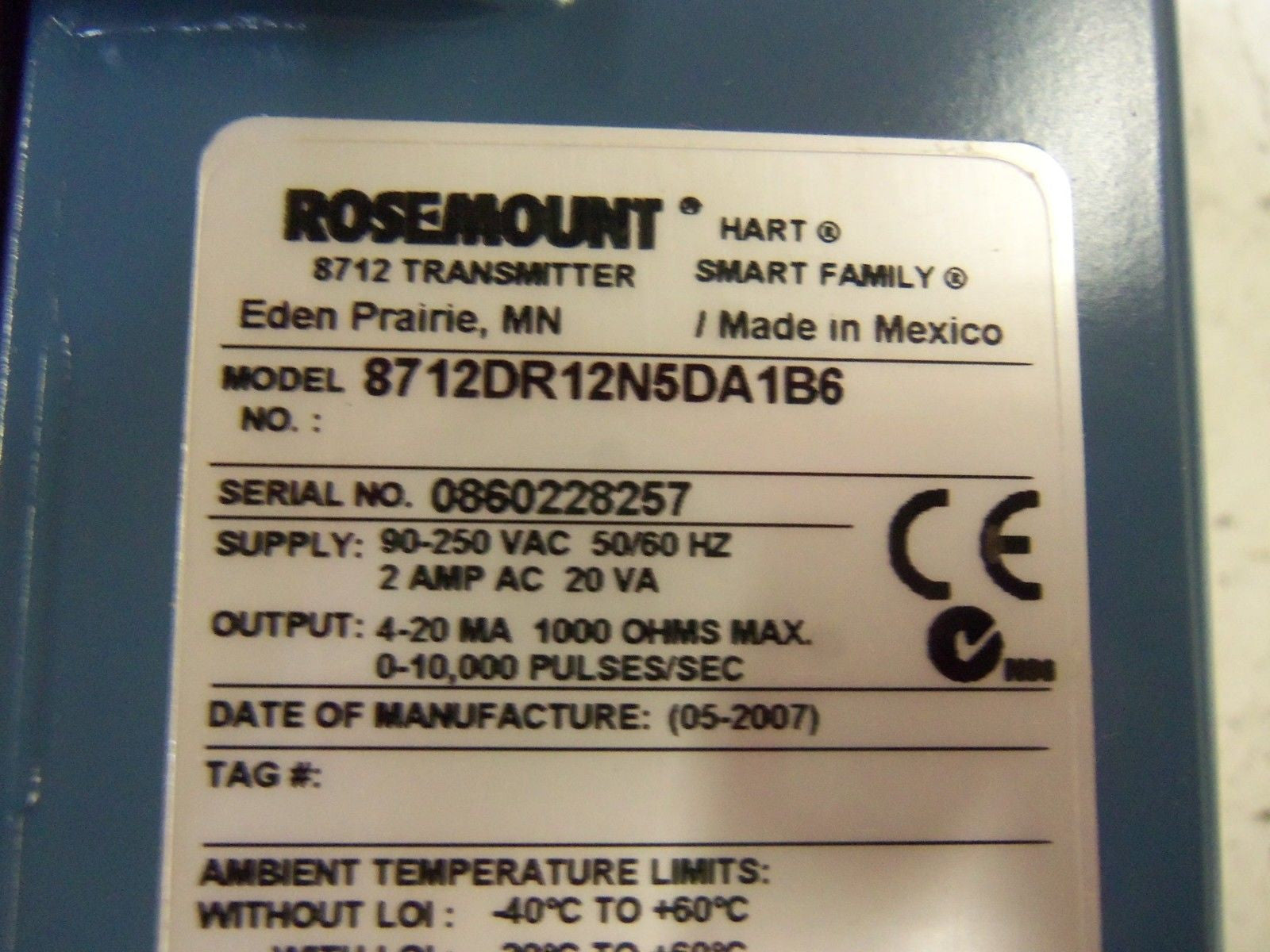 ROSEMOUNT 8712DR12N5DA1B6 TRANSMITTER *NEW IN BOX*