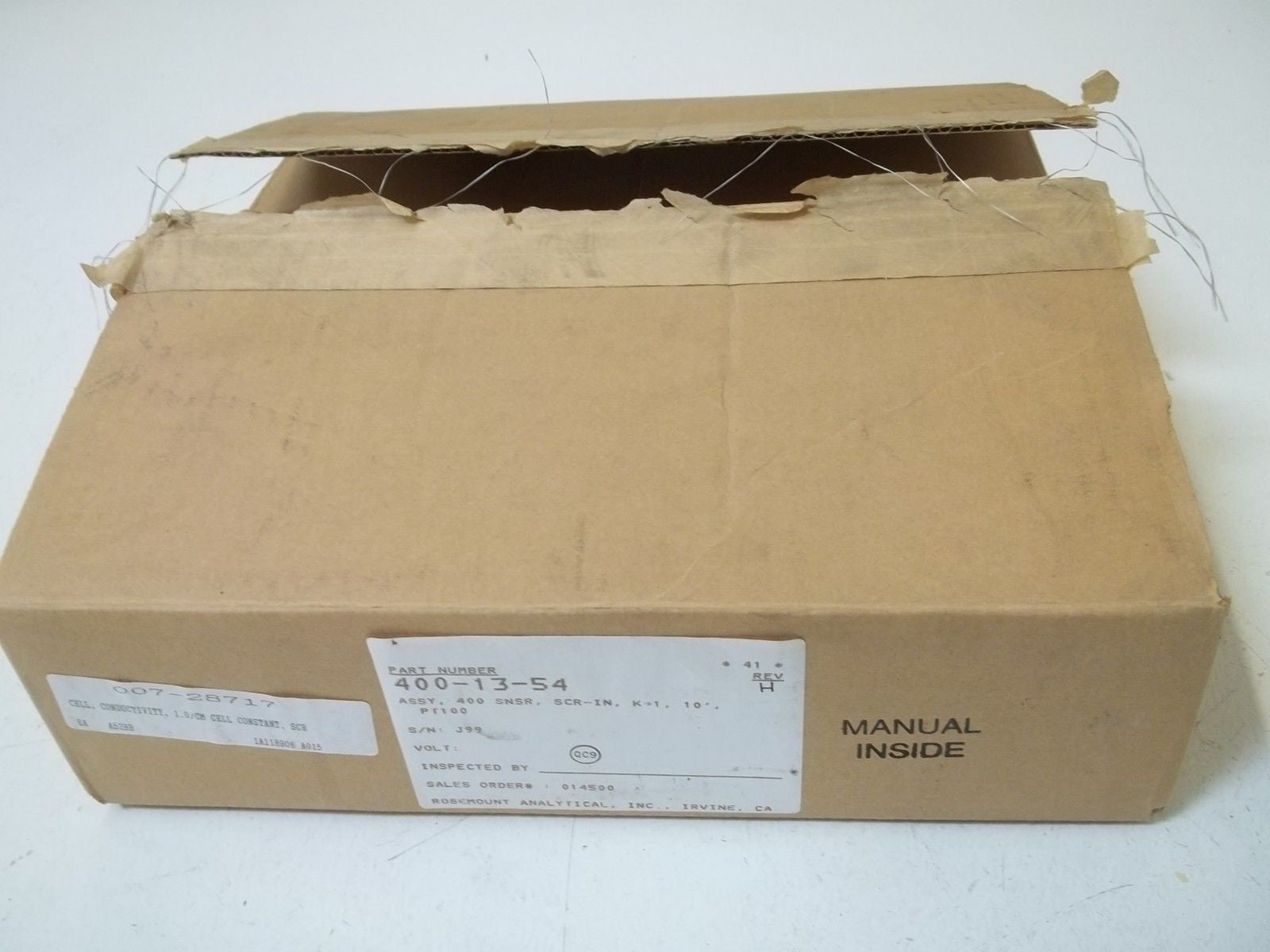 ROSEMOUNT ANALUTICAL 400-13-54 ENDURANCE CONDUCTIVITY SENSOR *NEW IN BOX*