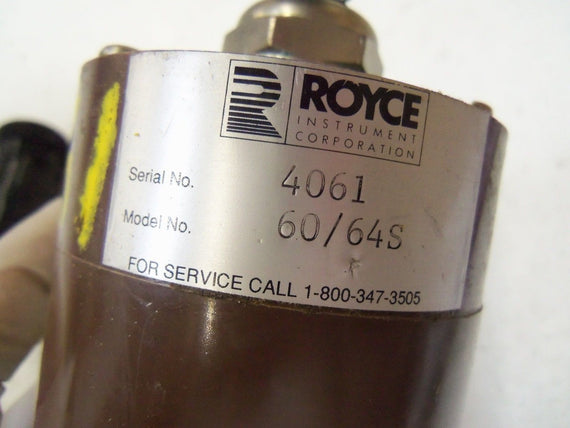 ROYCE INSTRUMENT 60/64S TRANSDUCER *USED*