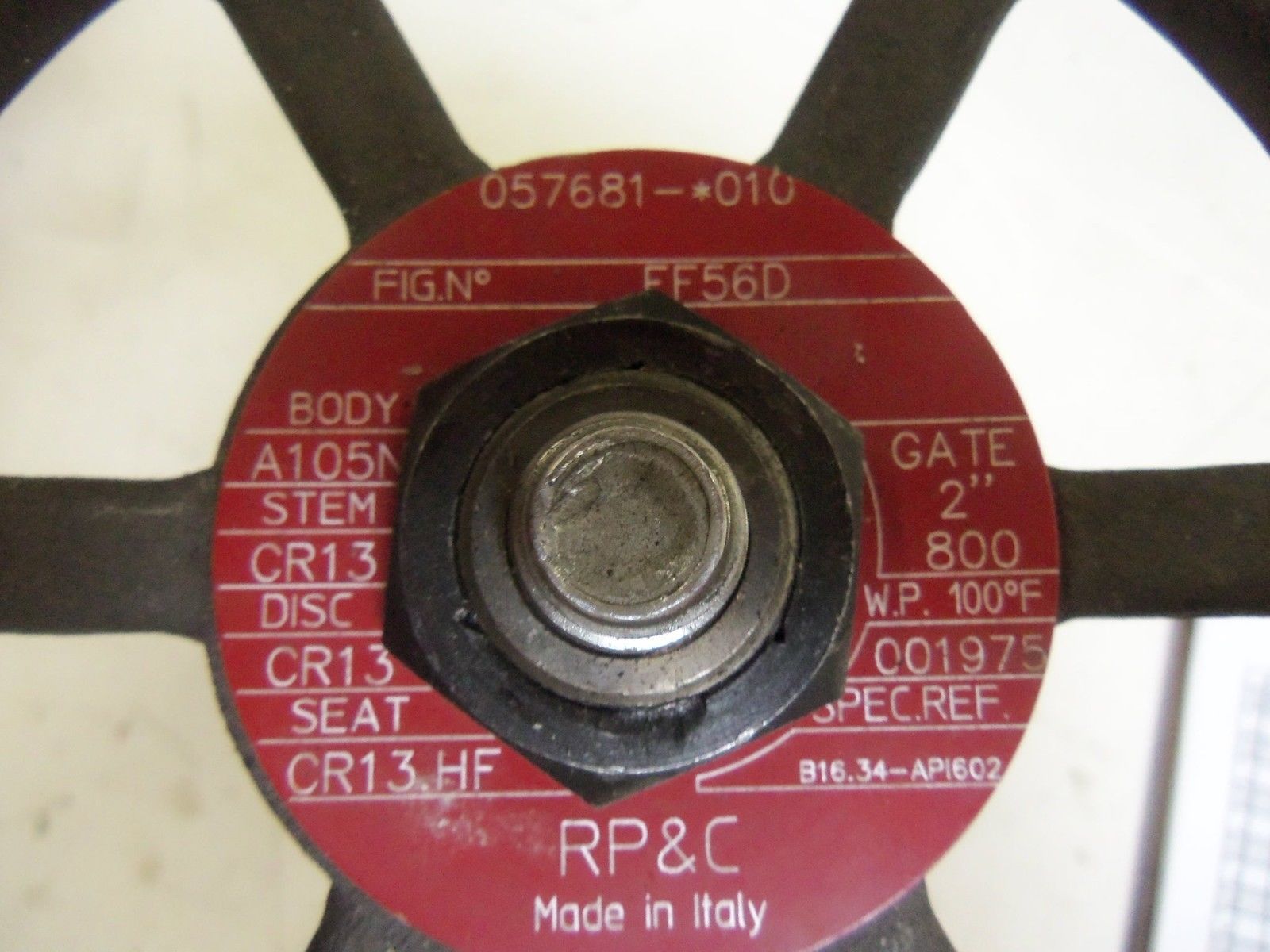 RP&C EF56D GATE VALVE 2" *USED*