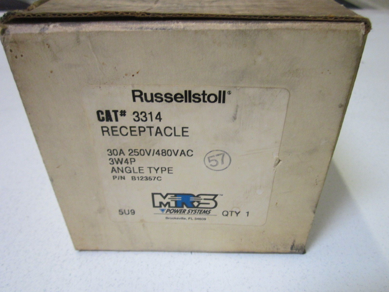 RUSSELLSTOLL 3314 RECEPTABLE *NEW IN BOX*
